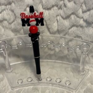 Baseball Mom Black Pencil Case